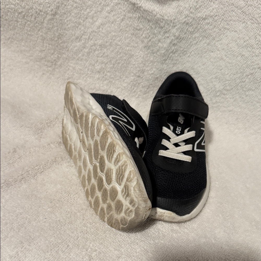 New Balance Kids' Black and White Sneakers